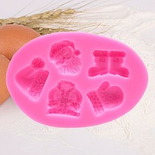  Silicone Babbo Natale Cappello Abiti Stivali Guanti Stampi Strumenti per