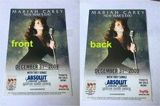 MARIAH CAREY 2009 New Year's eve Absolut Vodka 10x15 postcard 