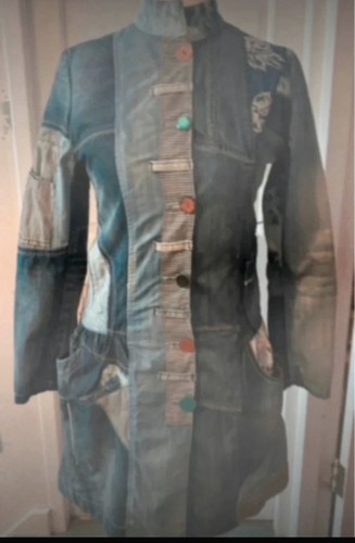 Cappotto patchwork denim