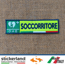 Toppa Toppe Patch SOCCORRITORE su base giallo fluo con velcro M+F