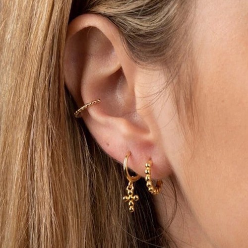 Orecchini donna oro croce - da,