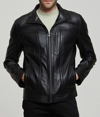 Giacca biker uomo fatta mano - a,