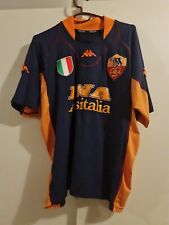 Completo Roma Campione D Italia 2002 Kappa Blu Maglia con Pantaloncini worn