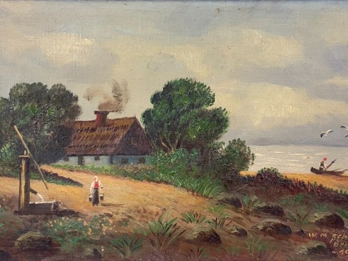 Dipinto olio tela basso - dipinto,