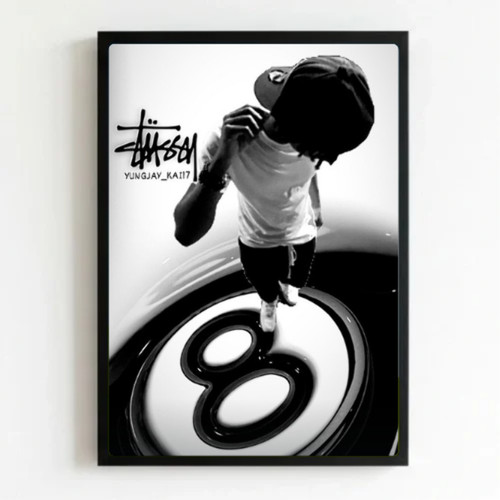 Stussy black and white