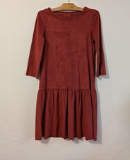 Robe bordeaux imitation daim
