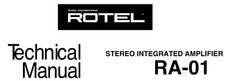 ROTEL RA-01, RA-02 Schematic Diagram Service Manual Schaltplan Techniques