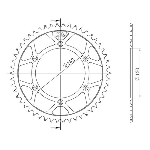 Corona acciaio denti - in, 48