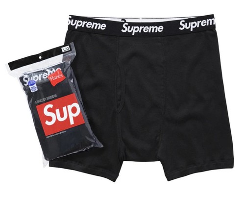 Supreme hanes boxer black new - hanes,