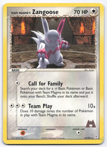 Carta pokemon team magma - carta,