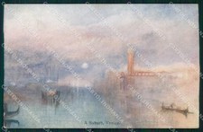 Venezia Città Subborgo Barche Illustratori cartolina RT7990