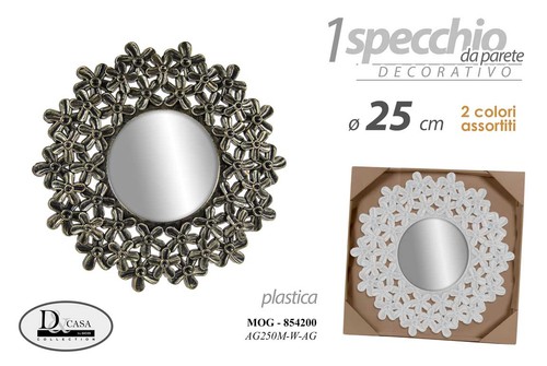 Specchio fiori muro moderno - fiori,