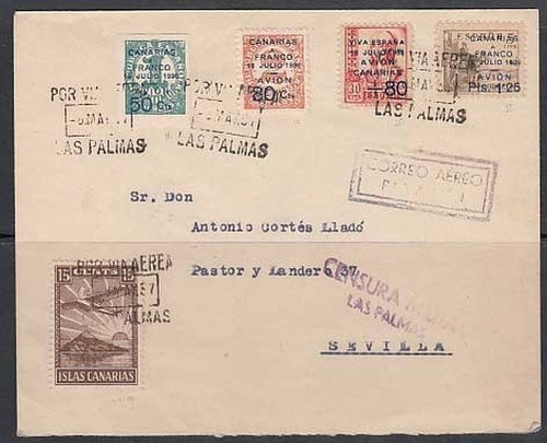 Canarie posta 1937 - canarie,