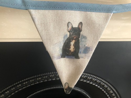 Tessuto lino bulldog francese - tessuto,
