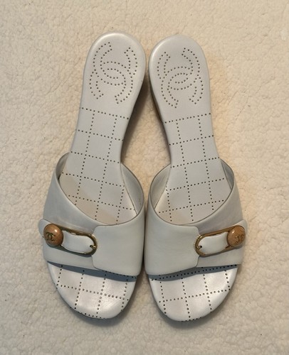 Sandali mules chanel bianchi - sandali,