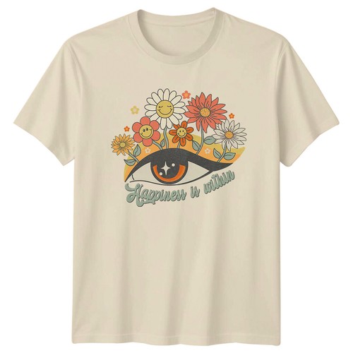 Shirt retrò occhi fiori la - t-shirt,