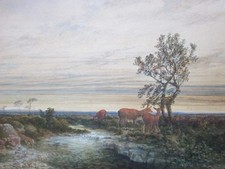 Antico quadro vittoriano con cervo c.1880