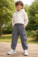 Felpa cargo grigia Zara