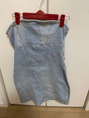 Zara denim bandeau dress - zara,