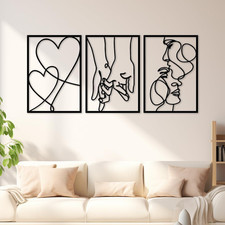 3 Pezzi Decorazione Da Parete