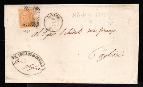 Tonara 1875 lettera - 1875, con