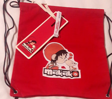 Makako Sacca Zaino In Cotone Per La Scuola Colore Rosso Con Lacci Cm 38X35 Nuova