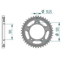 Stahl Kettenrad für Aprilia