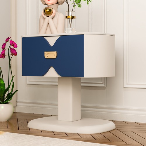 Comodino creativo blu bianco - creativo,