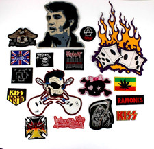 Grande Lotto 17 Toppe TermoAdesive Musica Rock Per Vestiti VINTAGE Heavy Metal