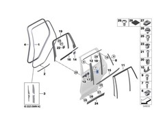 51357410045 MODANATURA SPORTELLO POSTERIORE SINISTRO BMW X3 (G01)(2017 >) xDrive