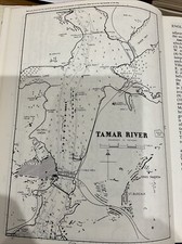 CARTA MARE / MAPPA NAUTICA VINTAGE 1971 - FIUME TAMAR da incorniciare?