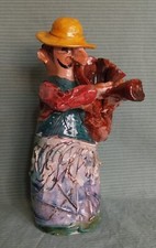 SCULTURA ELISEO SALINO ZAMPOGNARO ALBISOLA SAVONA GHERSI ITALY POTTERY MGA MOISO