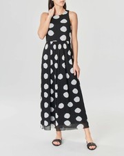 Abito in tulle nero a pois