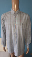 CAMICIA UOMO MANICA LUNGA CELESTE MULTICOLOR TAGLIA L MARCA POLO BY RALPH LAUREN