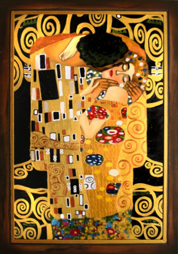 Gustav klimt kuss 105x75 - -, -105x75