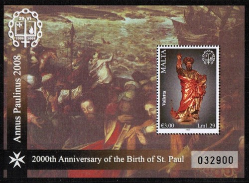 Malta 2008 anno paolino bf - malta, 1