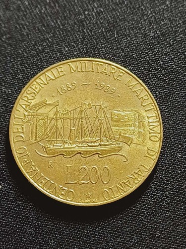 Moneta 200 lire italia 1989 - italia,
