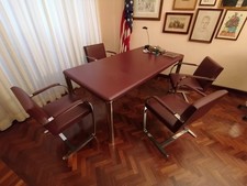 4 poltroncine Knoll Mies van der Rohe e  con scrivania/tavolo