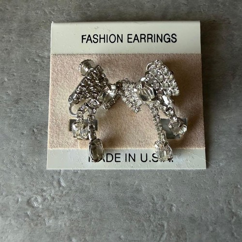 Orecchini vintage con strass - , a