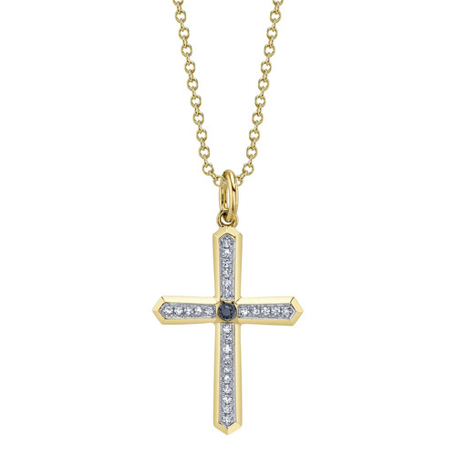 Nero bianco diamante croce - nero,