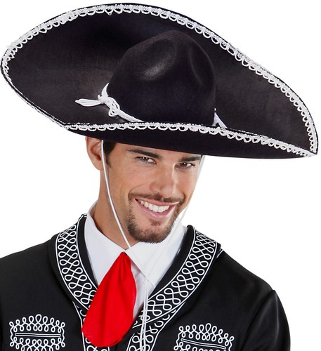 Sombrero nero feltro - nero,