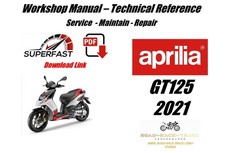 Aprilia GT125 GT 125 Manuale