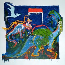 SCHIFANO MARIO (Homs, 1934 - Roma, 1998) REPERTI serigrafia materica 1996 cm. 9