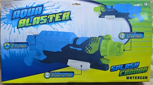 Pump action water gun - action, aqua