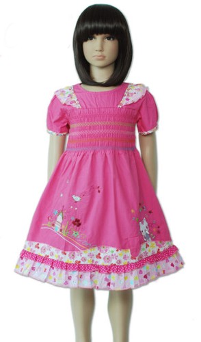 Vestito bambina cotone fumè - vestito,