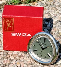 Swiza Orologio Sveglia 8 Giorni d'Epoca High Design Perfette Condizioni con Box