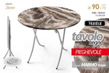 TAVOLO PIEGHEVOLE TAVOLINO SALVASPAZIO CAMERA SCRIVANIA COLOR MARMO 90*h75 cm G