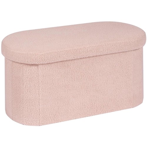 Scatola portaoggetti pouf rosa - portaoggetti,