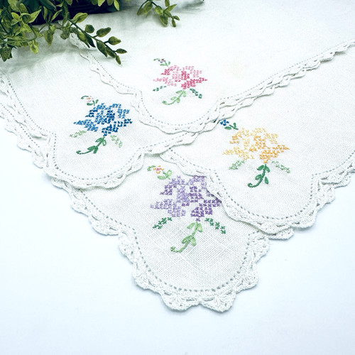 Set fazzoletto lino vintage