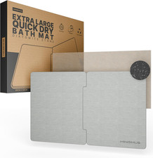 Tappeto Bagno Assorbente Puzzle in Diatomite 80X50 Cm Grigio Scuro - Tappeto Doc